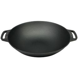 Valhal Outdoor Wokpan gietijzer met handgrepen 36 cm