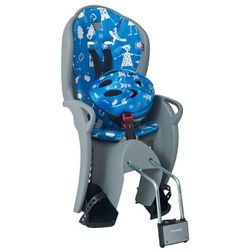 Hamax KISS SAFETY PACKAGE (seat + helmet) MEDIUM GREY W/ LIGHT BLUE PADDING 