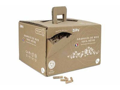 Beukenhouten Pellets 5kg  Kraft Box Met Dispenser