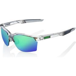 100% SPORTCOUPE - Polished Translucent Crystal Grey - Green Multilayer Mirror Lens Polished Cr Grey Size: UNI 