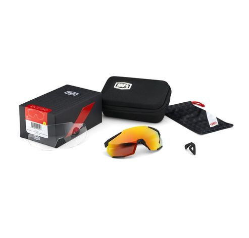 RACETRAP - Soft Tact Black - Hiper Red Multilayer Mirror Lens Soft Tact Black Size: UNI  100%