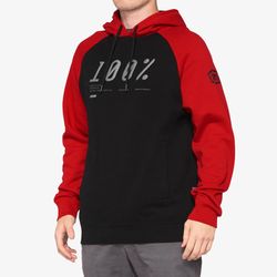 100% BARRAGE Hooded Pullover Chilli Pepper/Black Size: MD 