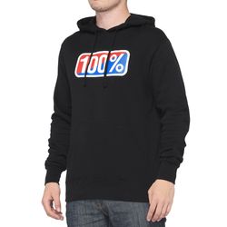 100% CLASSIC Hooded Pullover  Black Size: MD 