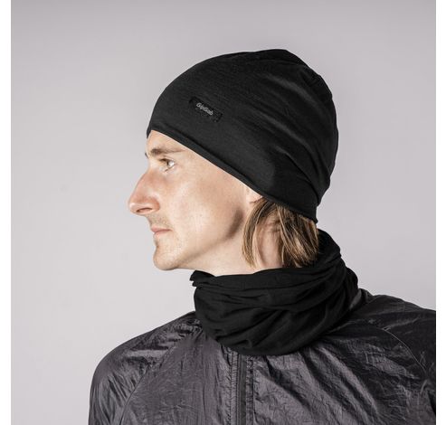 Multifunctional Merino Neck Warmer Black Onesize  Gripgrab