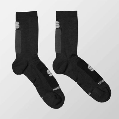 MERINO WOOL 18 SOCKS BLACK ANTHRACITE M/L 