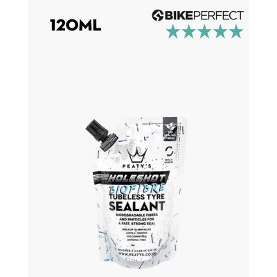 Holeshot BioFibre Tubeless Tyre Sealant 120ml  Peaty's