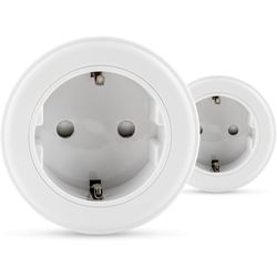 Qnect Wi-Fi slimme stekker | EU Schuko Type F/E | 16A of 3680W Duopakket