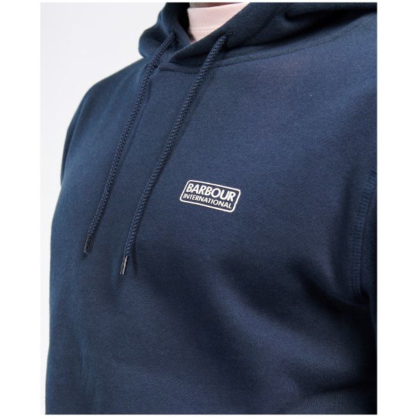 Barbour Hoodie klein logo Navy M