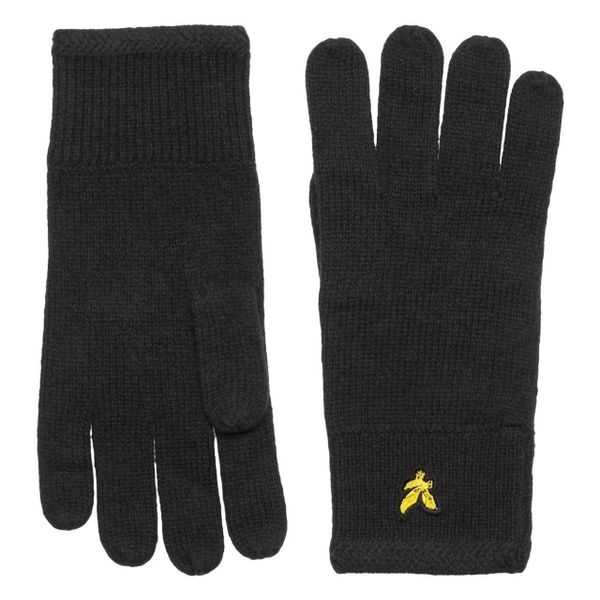 Lyle&Scott Racked Ribbed Gloves 572 True Black One Size