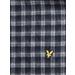 Lyle&Scott Check Sjaal Lamswol  W811 Dark Navy/Away Blue/Bright Blue One Size