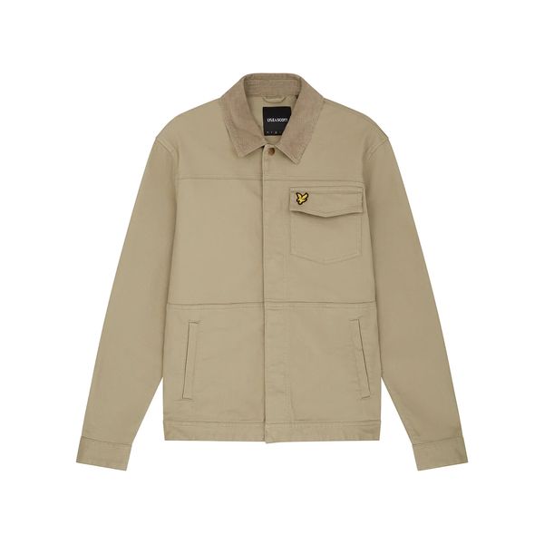 Lyle&Scott Cord Collar Trucker Khaki Smoke S