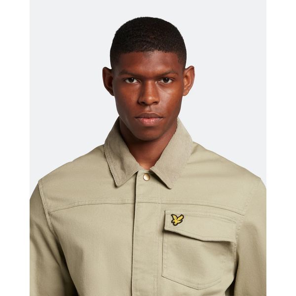 Lyle&Scott Cord Collar Trucker Khaki Smoke S