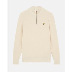 Lyle&Scott Geribbelde trui met rits Taupe S