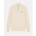 Lyle&Scott Geribbelde trui met rits Taupe S