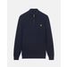 Lyle&Scott Geribbelde trui met rits Dark Navy S