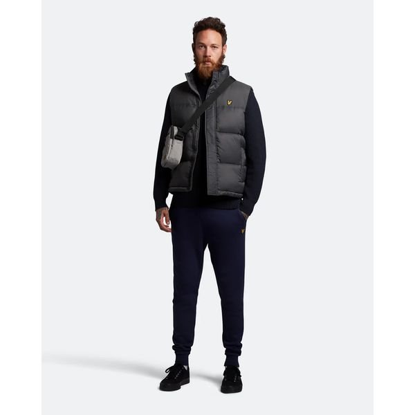 Lyle&Scott Geribbelde trui met rits Dark Navy S