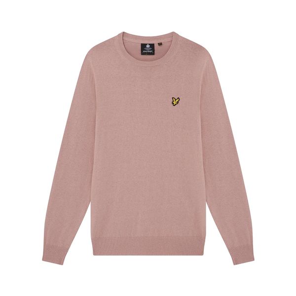 Lyle&Scott Crew Neck Cotton Merino Trui Mauve Dusk S