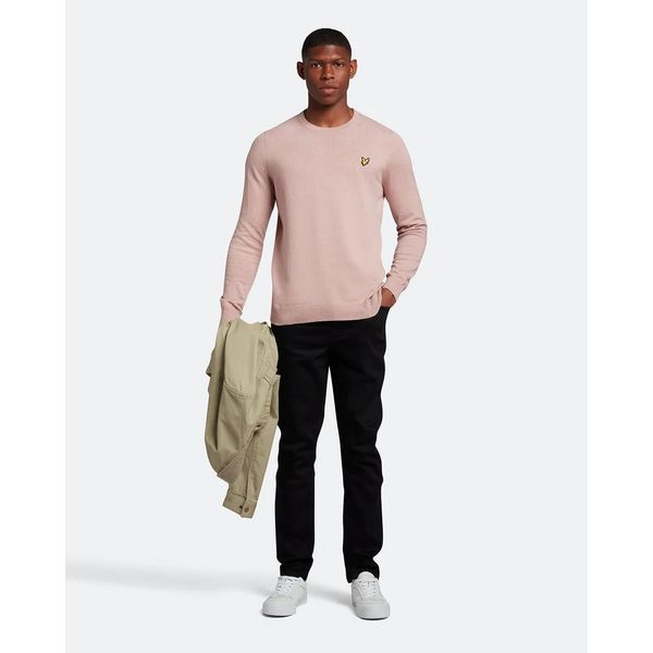 Lyle&Scott Crew Neck Cotton Merino Trui Mauve Dusk S