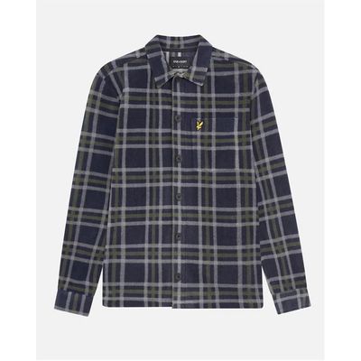 LW1510V-W822 DARK NAVY CHECK-MT-S  Lyle&Scott