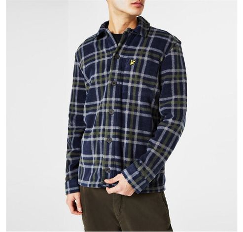 Fleece Overhemd Dark Navy Check S  Lyle&Scott