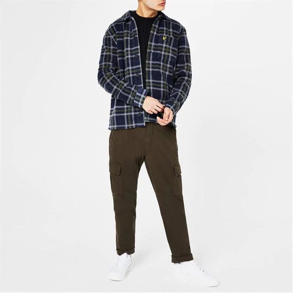 Lyle&Scott Fleece Overhemd Dark Navy Check M