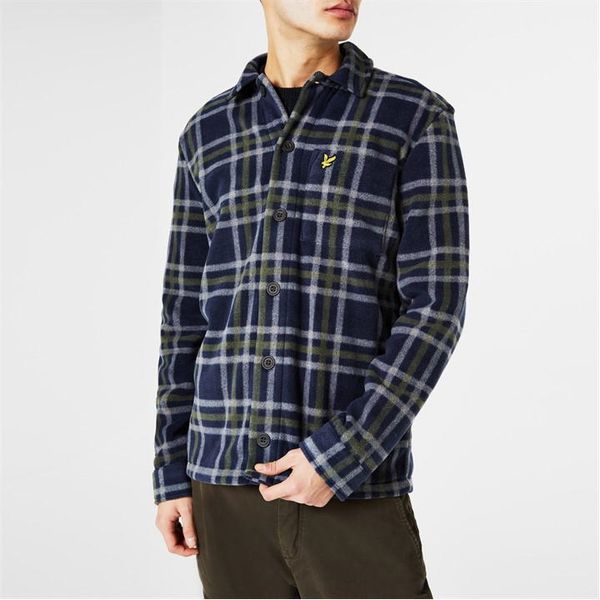 Lyle&Scott Fleece Overhemd Dark Navy Check M