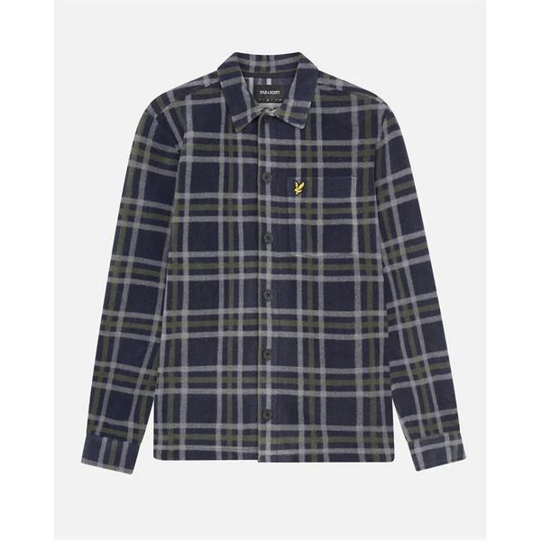 Lyle&Scott Fleece Overhemd Dark Navy Check XL