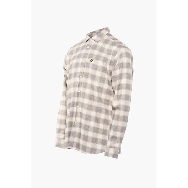 Lyle&Scott Check Overhemd Taupe S