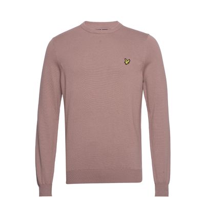 Cotton Crew Neck Jumper Hutton Pink S  Lyle&Scott