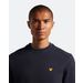 Lyle&Scott Sportieve fleecetrui met ronde hals Dark Navy S