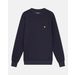 Lyle&Scott Sportieve fleecetrui met ronde hals Dark Navy S