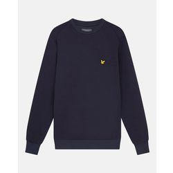 Lyle&Scott Sportieve fleecetrui met ronde hals Dark Navy M