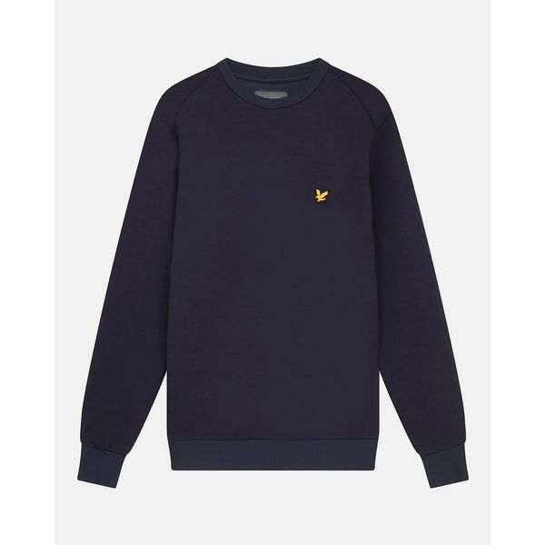 Lyle&Scott Sportieve fleecetrui met ronde hals Dark Navy M