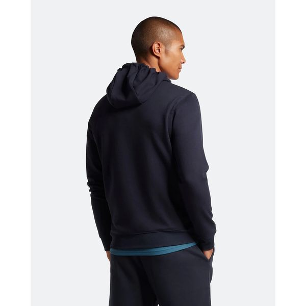 Lyle&Scott Sportieve fleece hoodie met volledige ritssluiting Dark Navy S