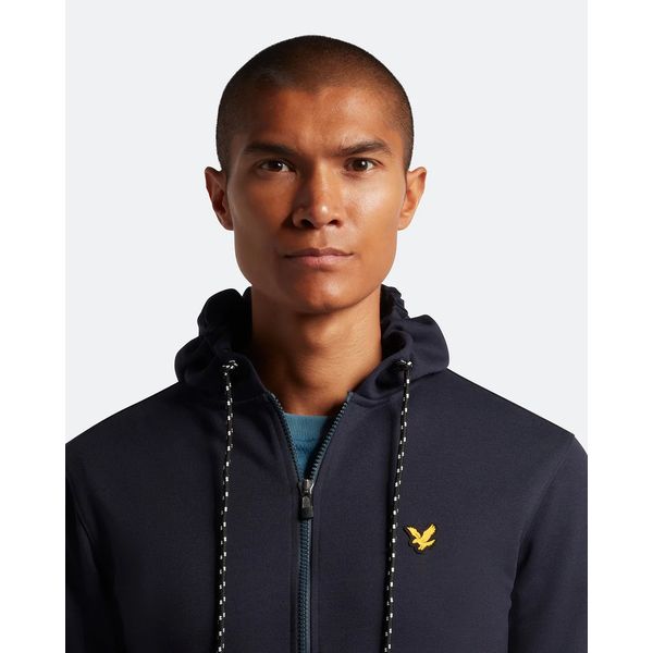 Lyle&Scott Sportieve fleece hoodie met volledige ritssluiting Dark Navy S