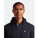 Lyle&Scott Sportieve fleece hoodie met volledige ritssluiting Dark Navy S