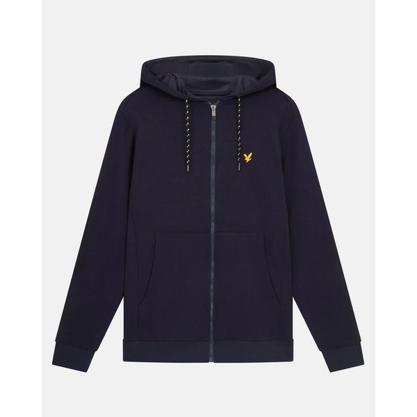 Lyle&Scott Sportieve fleece hoodie met volledige ritssluiting Dark Navy S