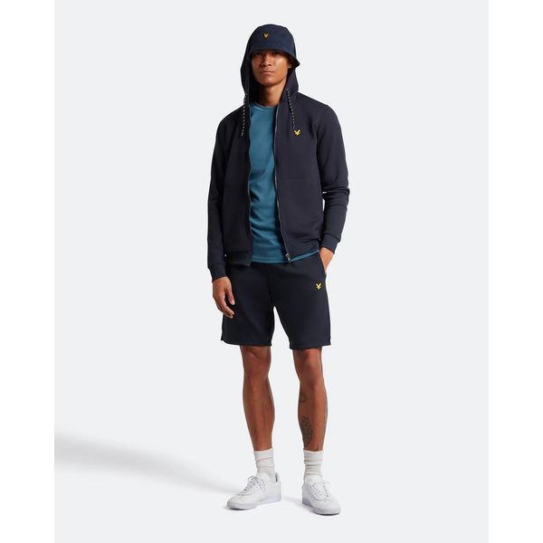 Lyle&Scott Sportieve fleece hoodie met volledige ritssluiting Dark Navy M