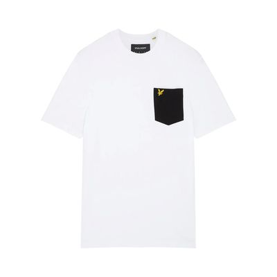 Contrast Pocket T-Shirt White/Jet Black M 