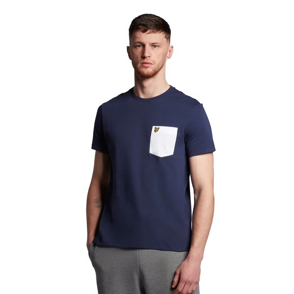 Lyle&Scott Contrast Pocket T-Shirt Navy/White S