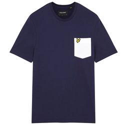 Lyle&Scott Contrast Pocket T-Shirt Navy/White S