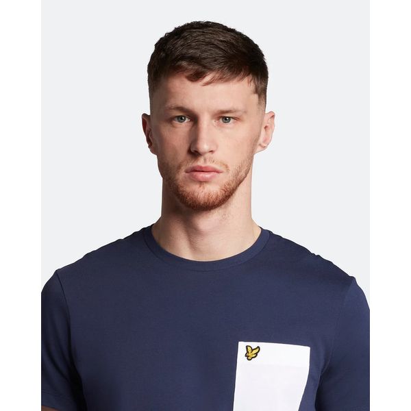 Lyle&Scott Contrast Pocket T-Shirt Navy/White S