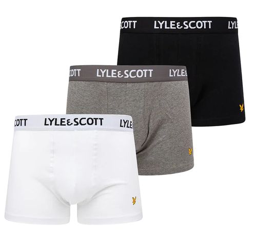 Barclay 3 pack Boxershorts Black/Grey Marl/Bright White M  Lyle&Scott