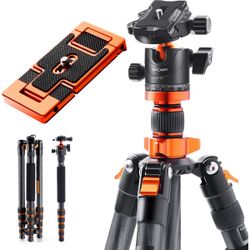 K&F Concept Tripod SA255C1 170cm Carbon w/ Monopod&Plate 