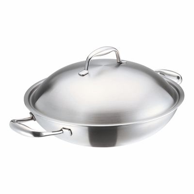 High Dome Wok RVS Multiply 32cm 