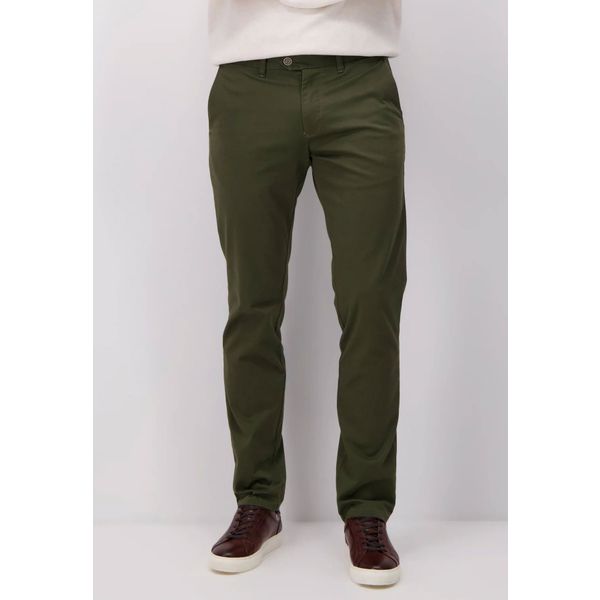 Fynch-Hatton Chino Broek Stretchkatoen Olive 30-32