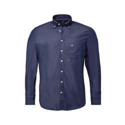 Fynch-Hatton Overhemd van superzacht katoen met button-down kraag Dark Navy L