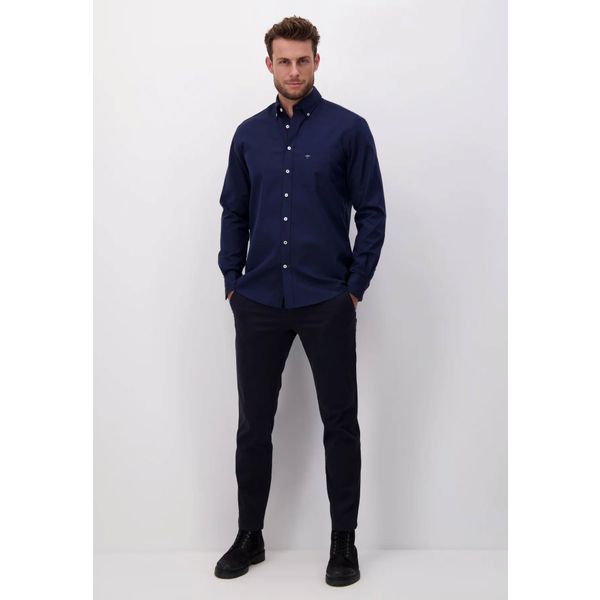 Fynch-Hatton Oxford overhemd van zacht katoen Navy XL