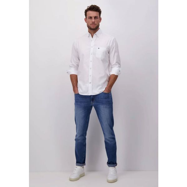 Fynch-Hatton Oxford overhemd van zacht katoen White L