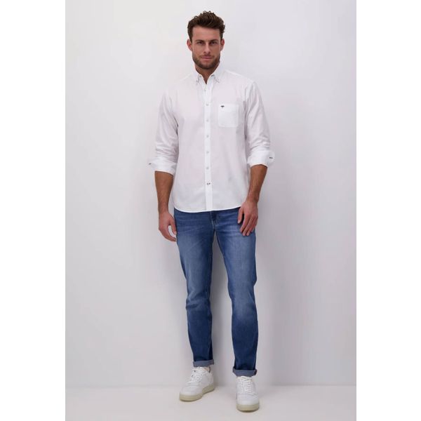 Fynch-Hatton Oxford overhemd van zacht katoen White L